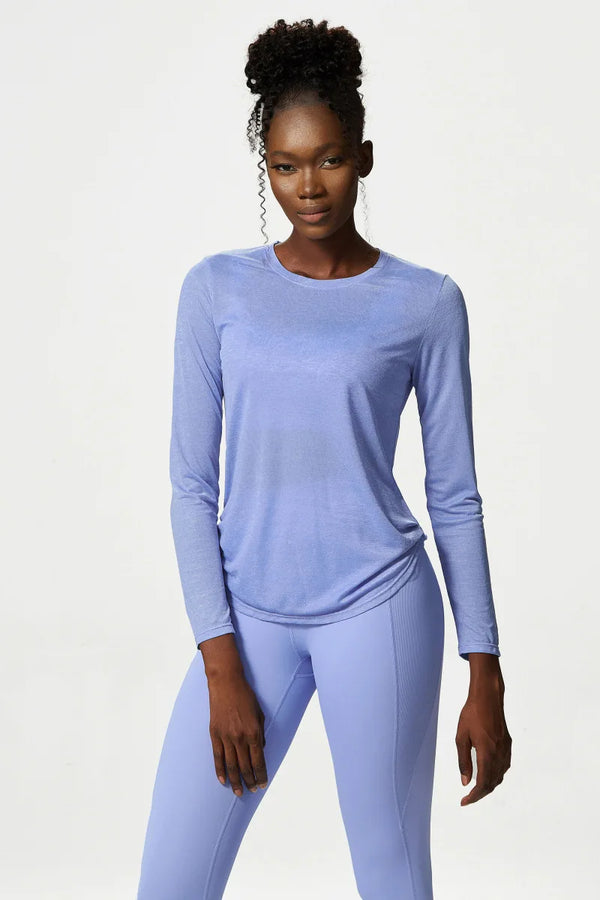 Side Pleat Long Sleeve Top