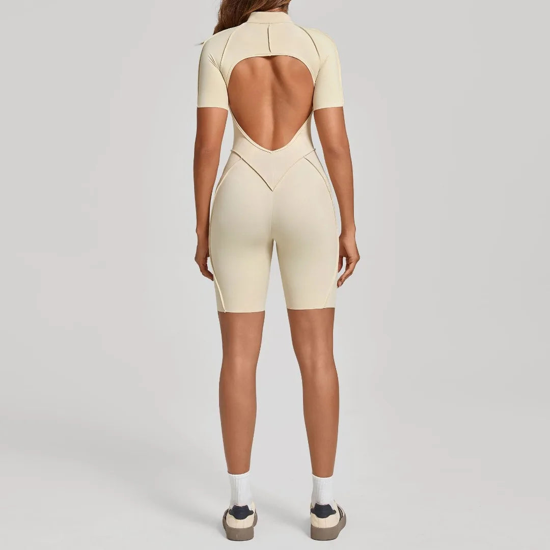 Backless Zip Jumpsuit