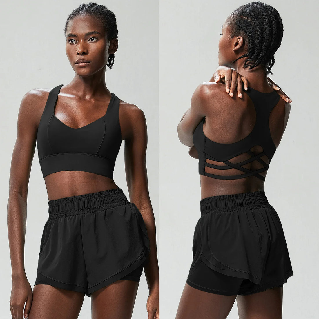 Lattice Back Bra & Shorts Set