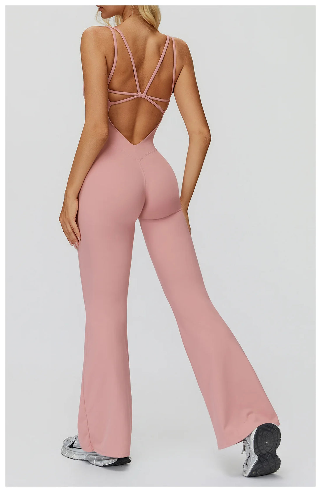 Cross Back Wide Leg Jumpsuit