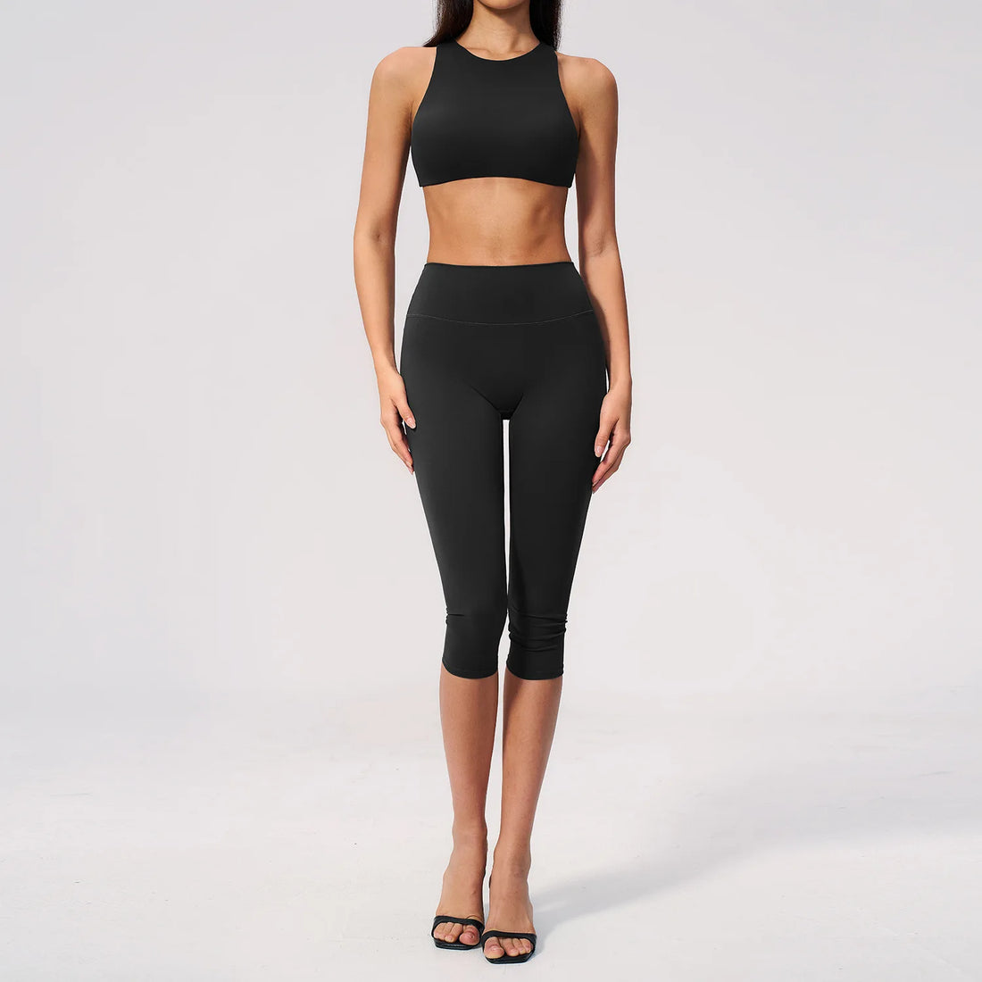 Foldover Two-Piece Yoga Set