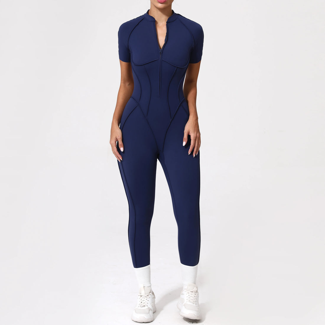 Hollow Back Zip Jumpsuit