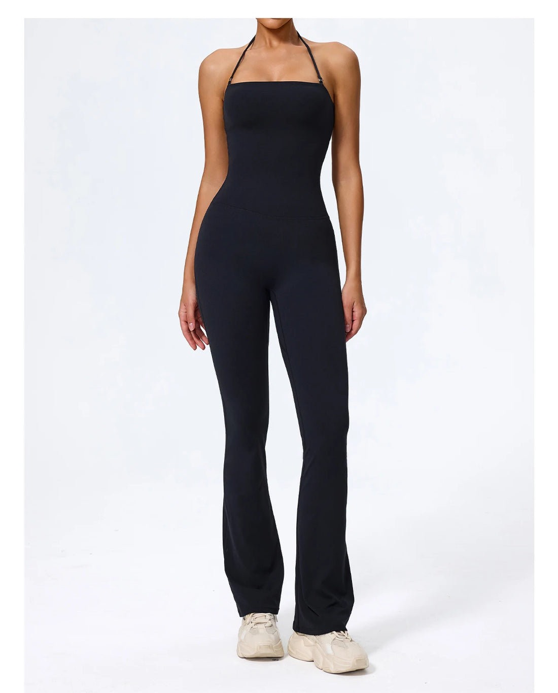 Halter Neck Flare Jumpsuit