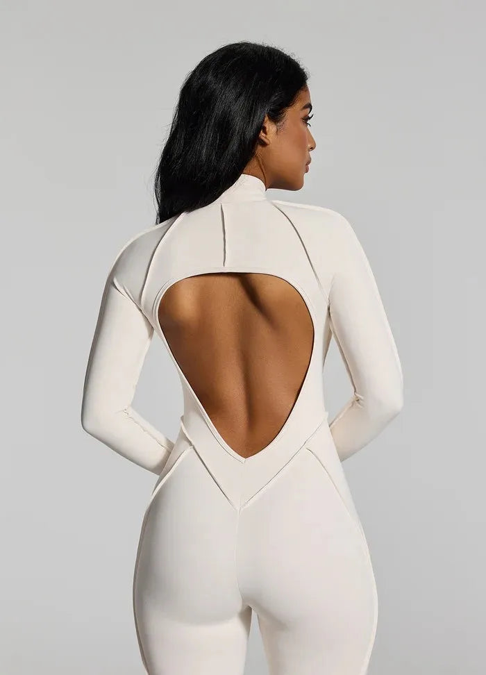 Long Sleeve Zip Bodysuit Set