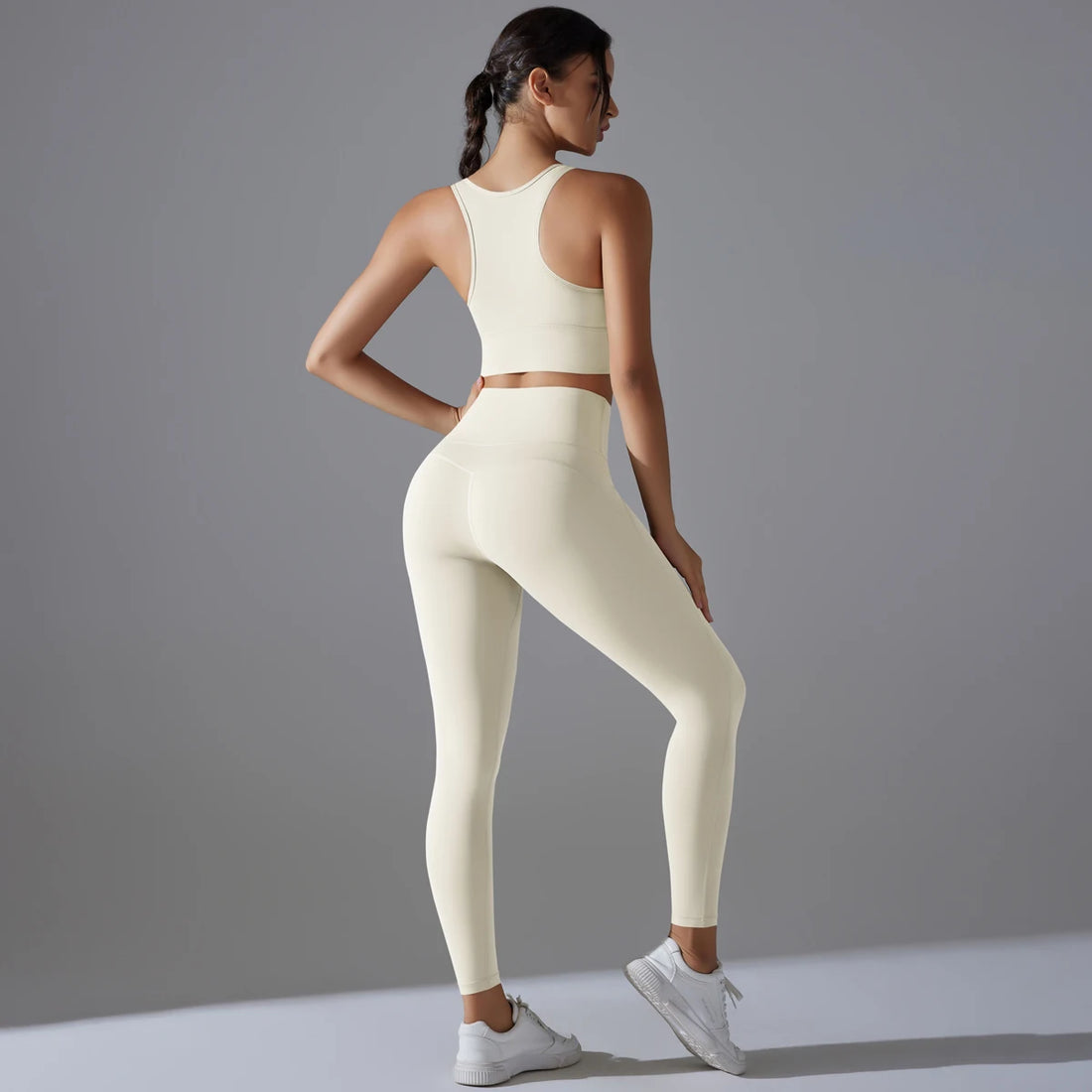 High Neck Crop & Leggings Set