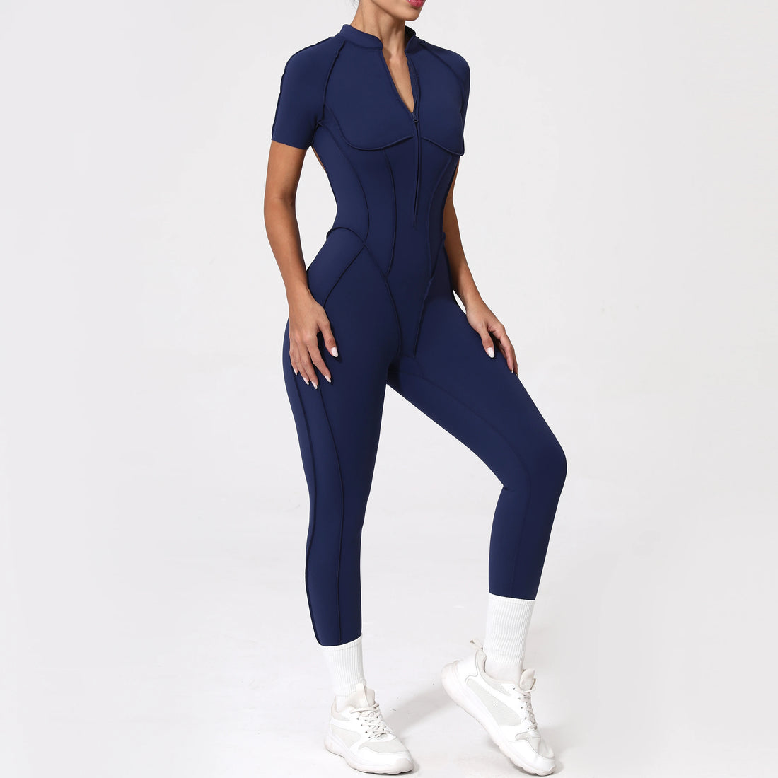 Hollow Back Zip Jumpsuit