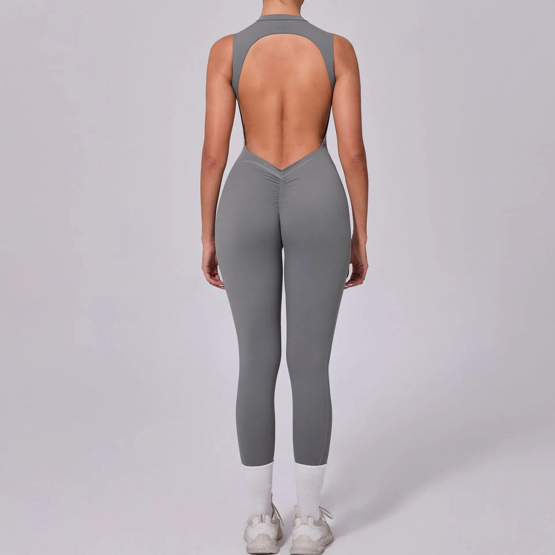 Short Sleeve Open Back Bodysuit
