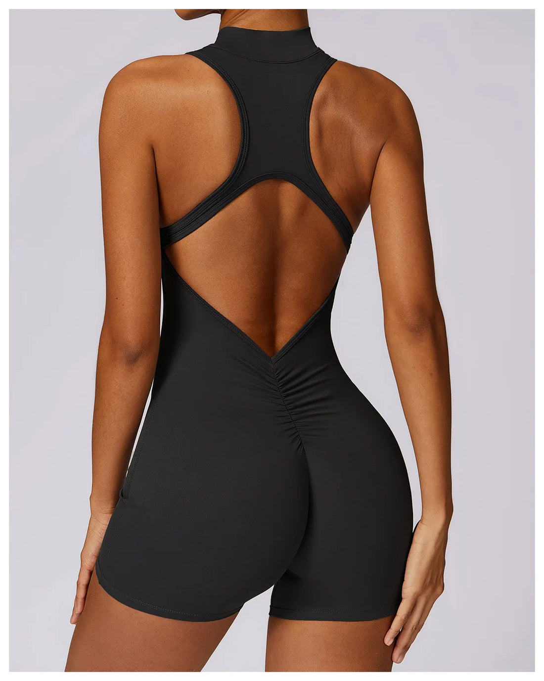 Zip Scrunch Back Romper