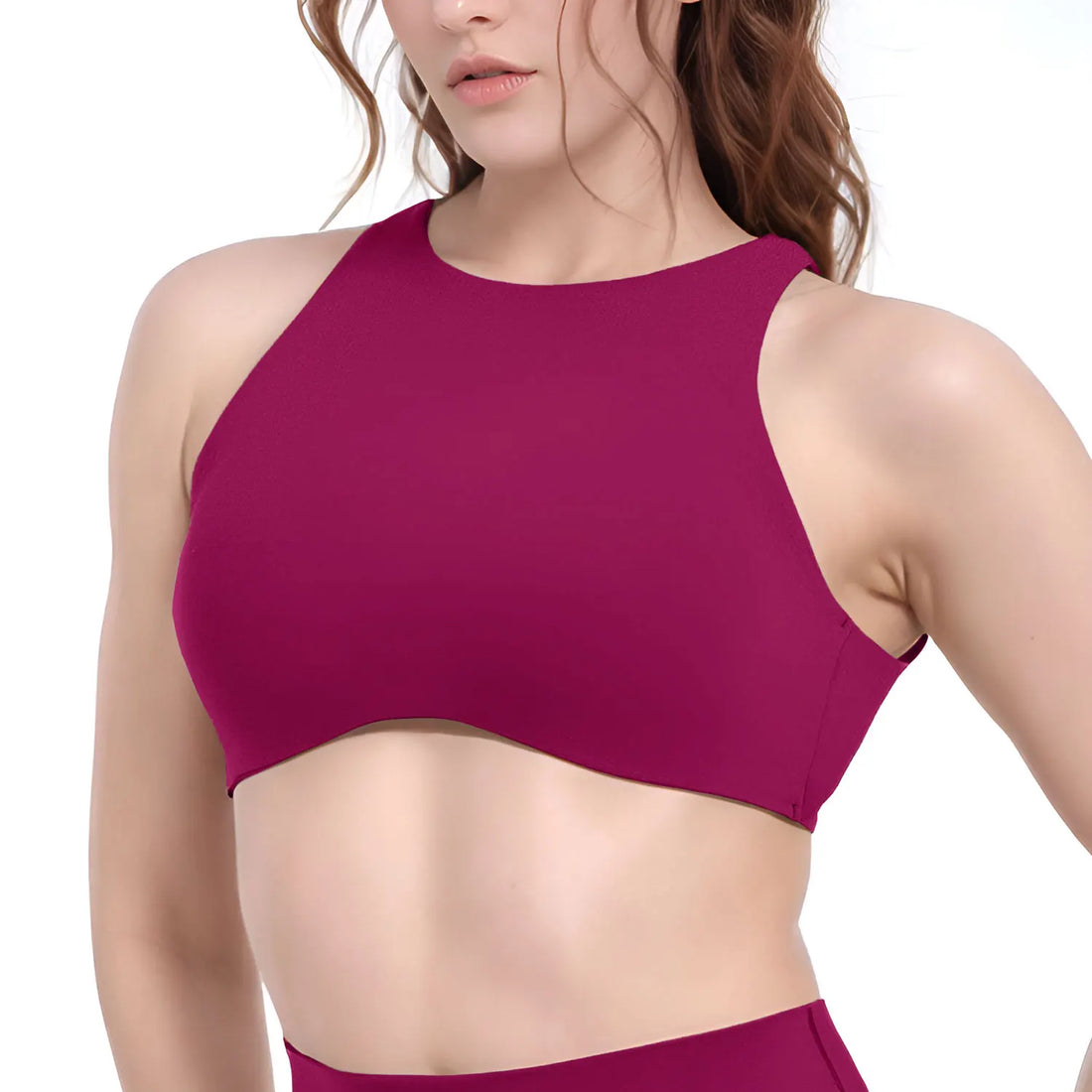 High Neck Cut-Out Back Bra