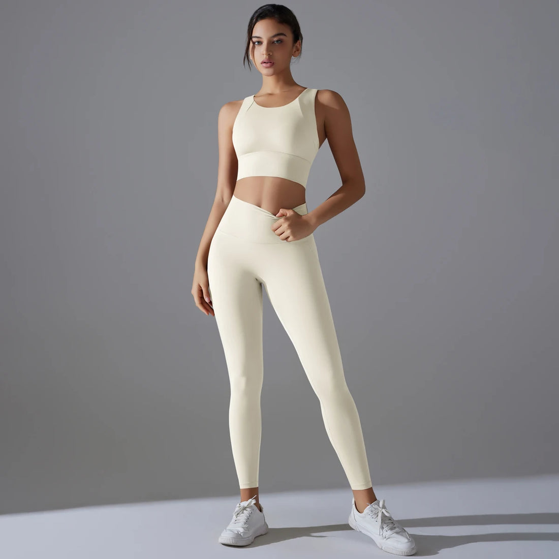 High Neck Crop & Leggings Set