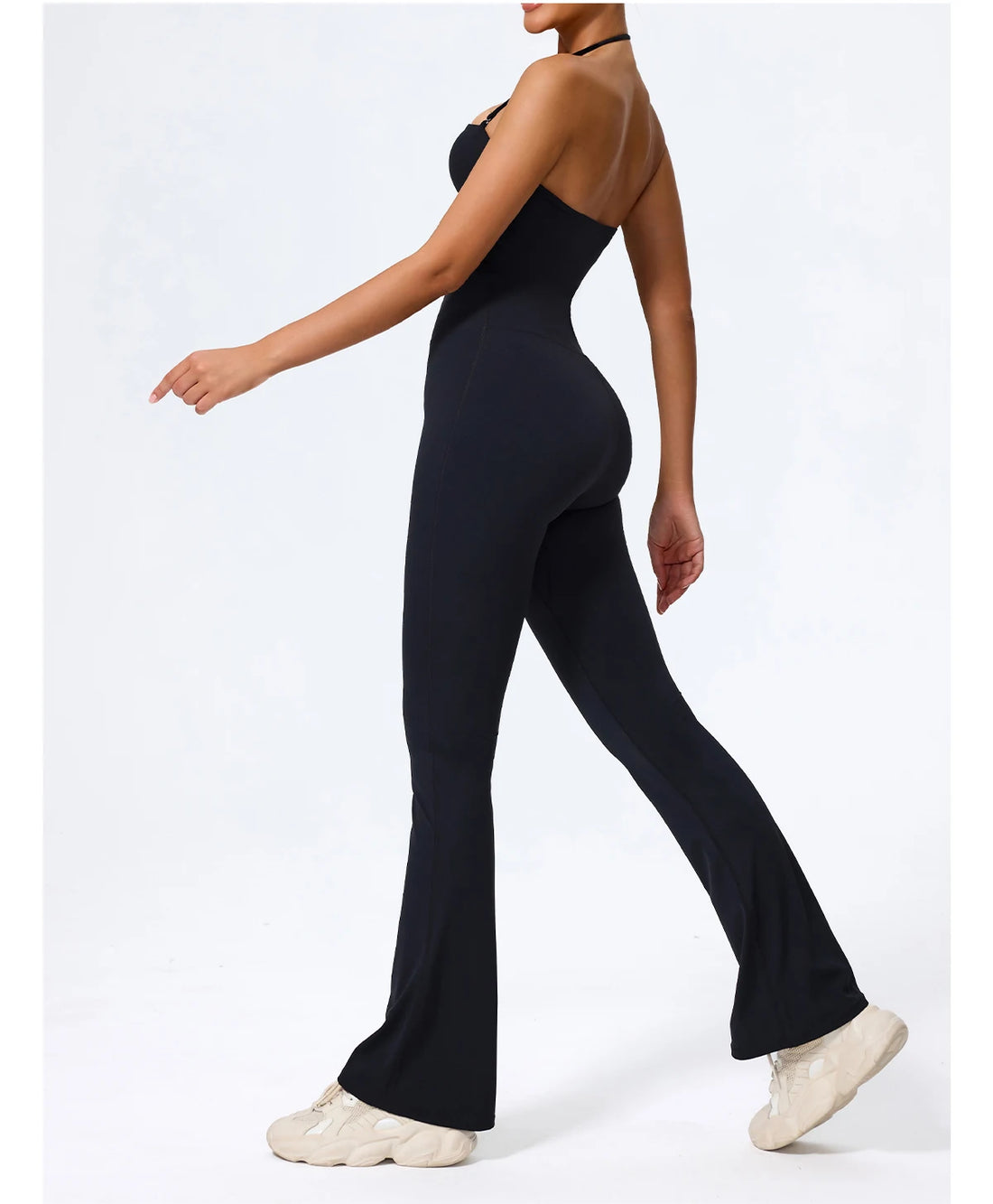 Halter Neck Flare Jumpsuit