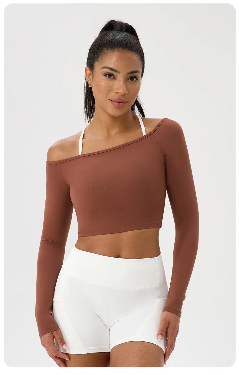 Off-Shoulder Ribbed Crop Top