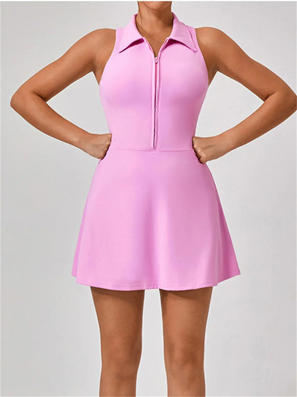 Collared Zip Tennis Dress
