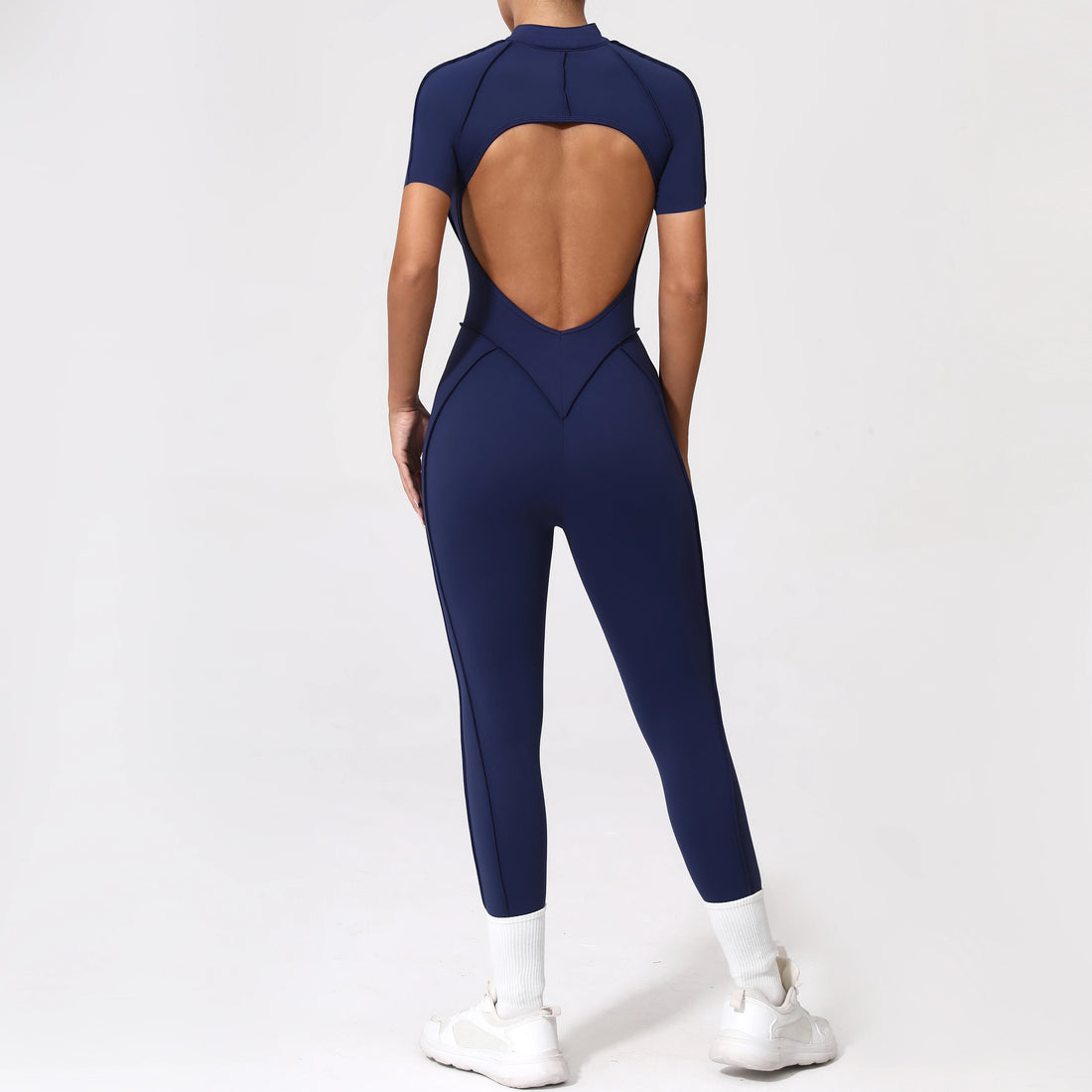 Hollow Back Zip Jumpsuit