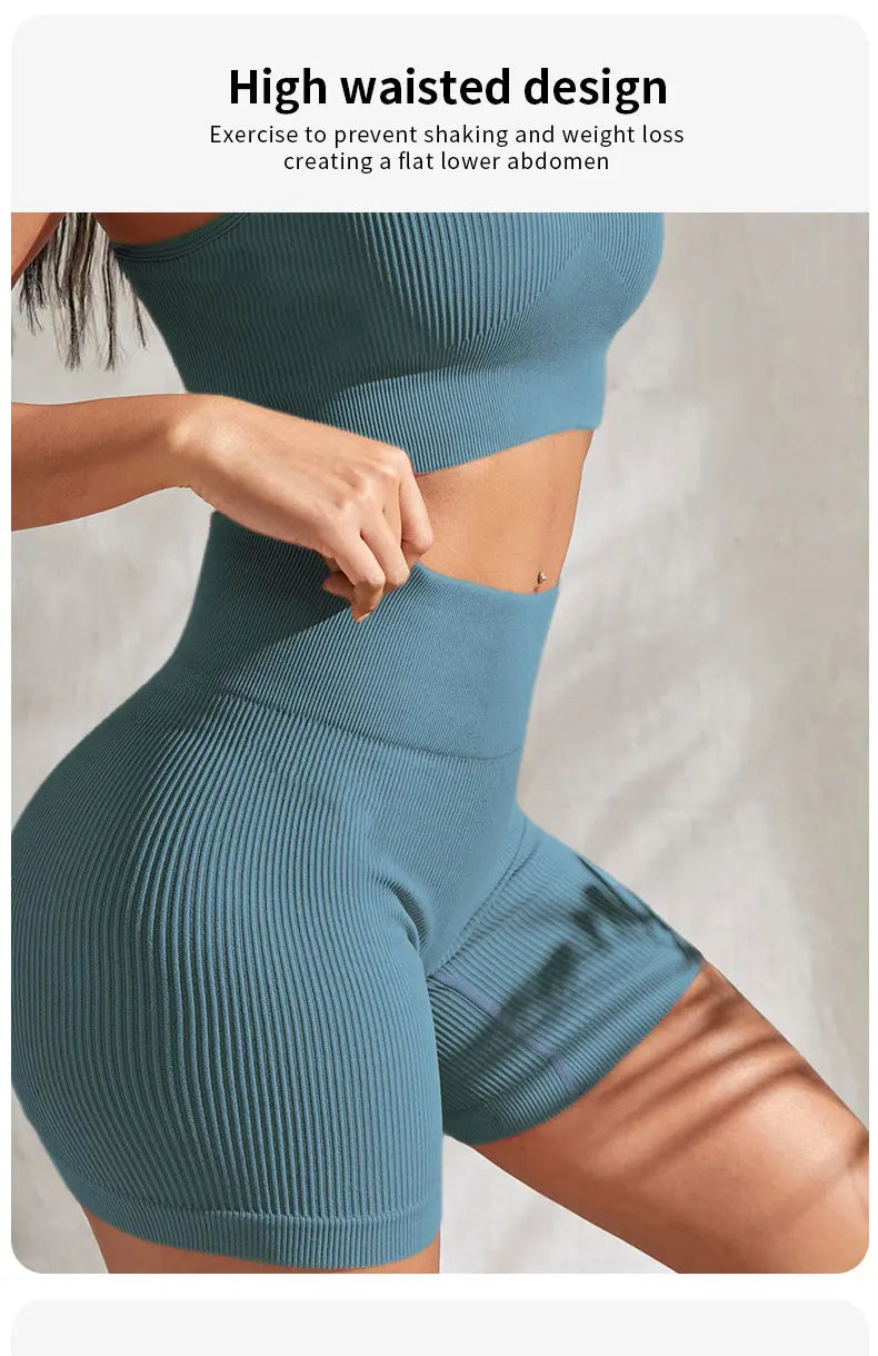 Ribbed Crop Tank & Shorts Set