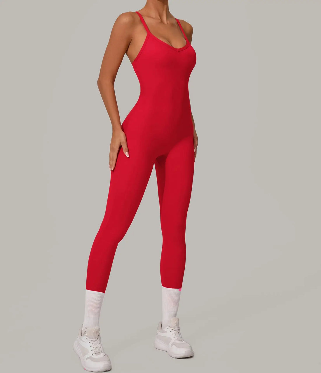 Cross Back Scrunch Jumpsuit