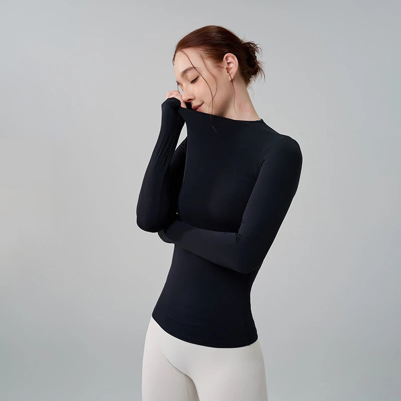 High Neck Long Sleeve Top