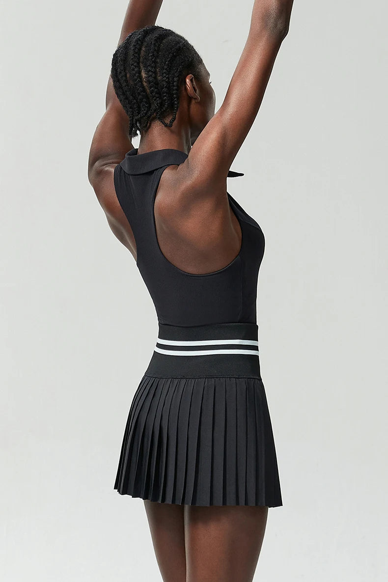 Collared Pleated Tennis Set