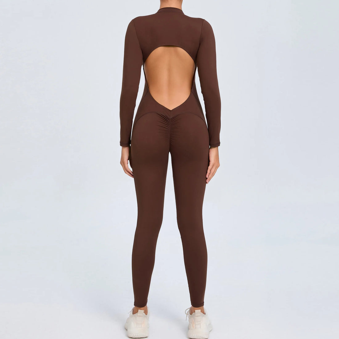 Long Sleeve V-Back Jumpsuit