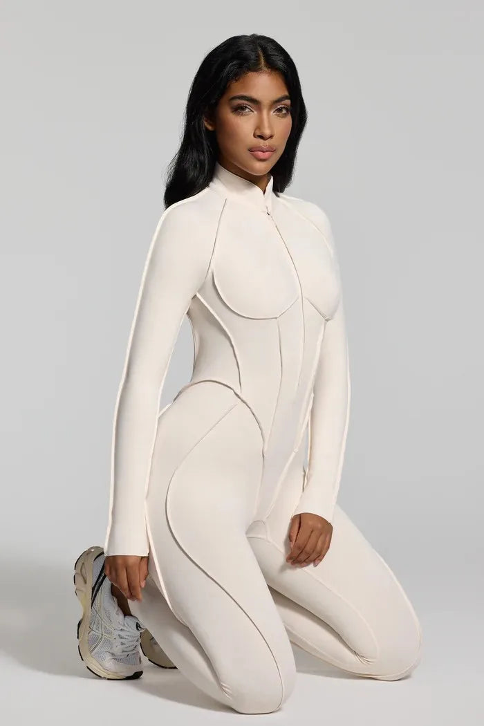 Long Sleeve Zip Bodysuit Set