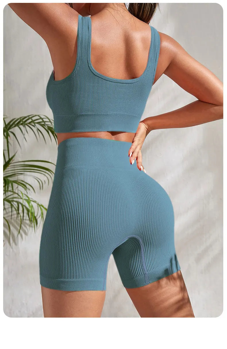 Ribbed Crop Tank & Shorts Set