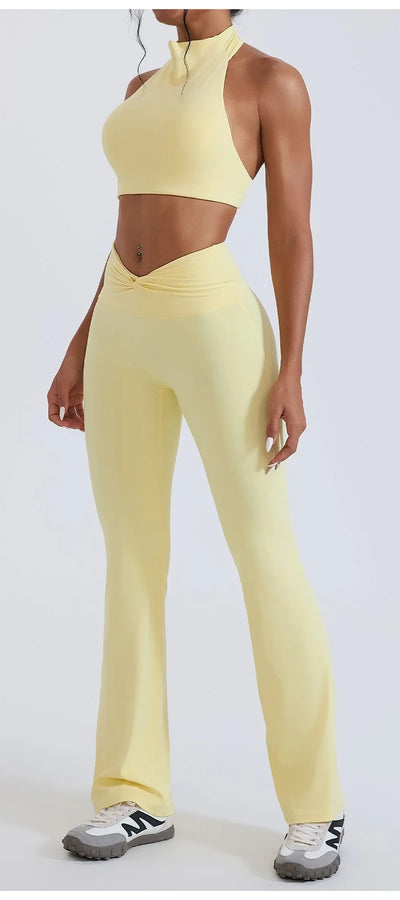Mock Neck Halter & Flares