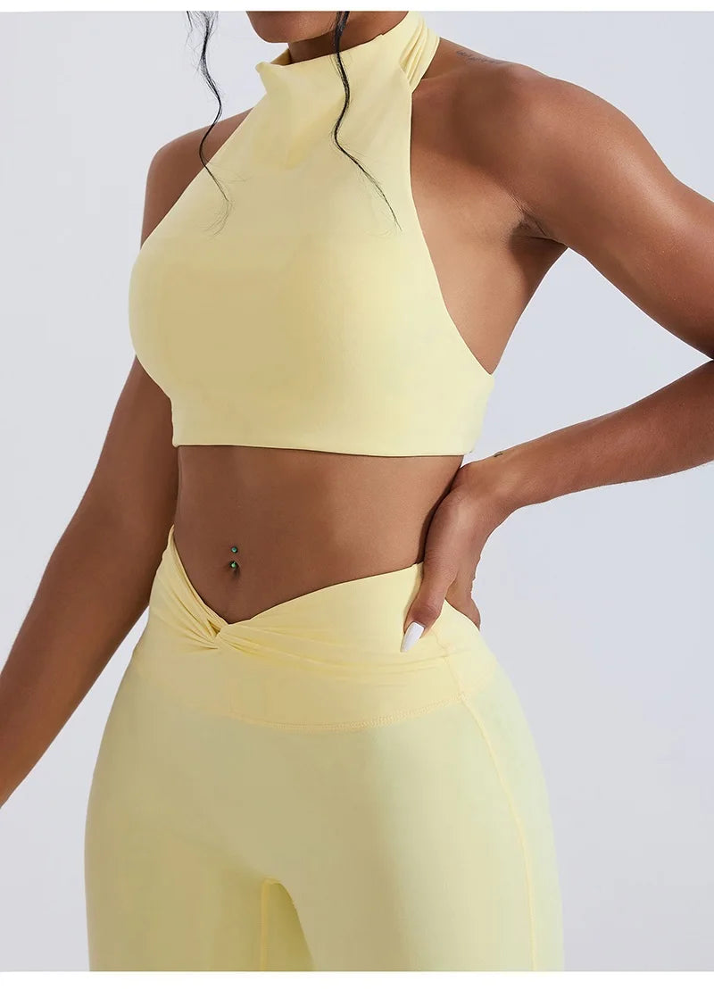 Mock Neck Halter & Flares
