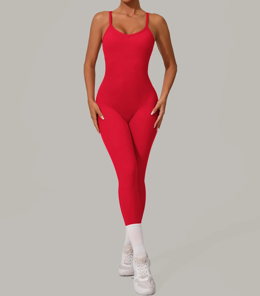 Cross Back Scrunch Jumpsuit