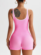 Body de Yoga Color-Block Alta Elasticidade - Leggings Sem Mangas para Corrida e Fitness Feminino, Lavável na Máquina, Acessório Esportivo Modelador, Look Casual Fashion