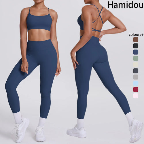 Cross Back Bra & Leggings Set
