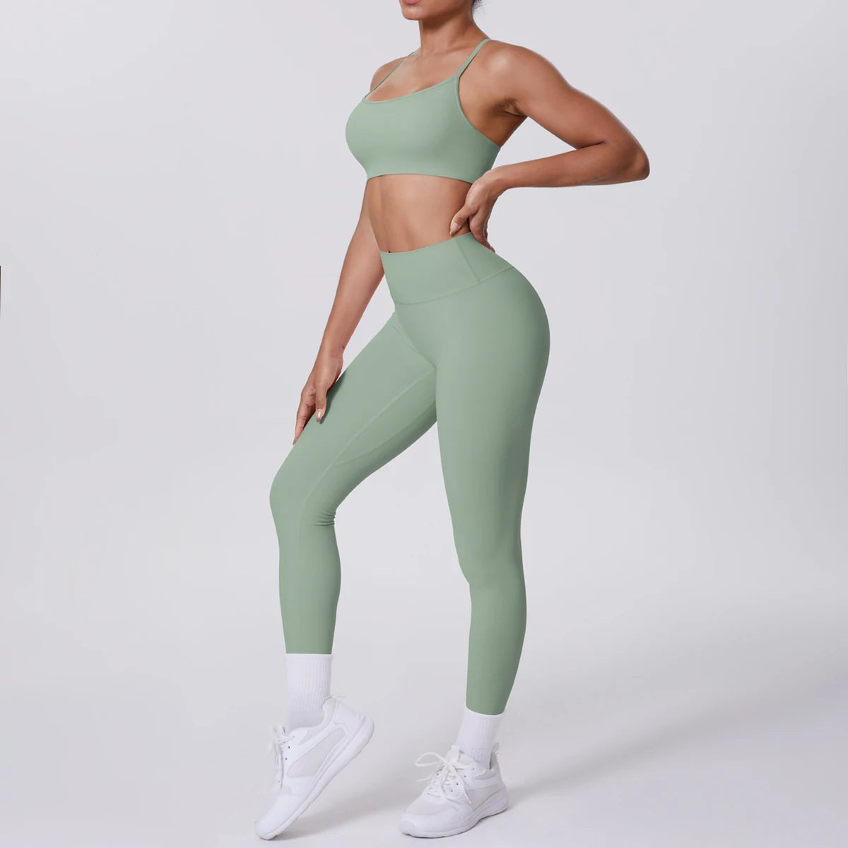 Cross Back Bra & Leggings Set