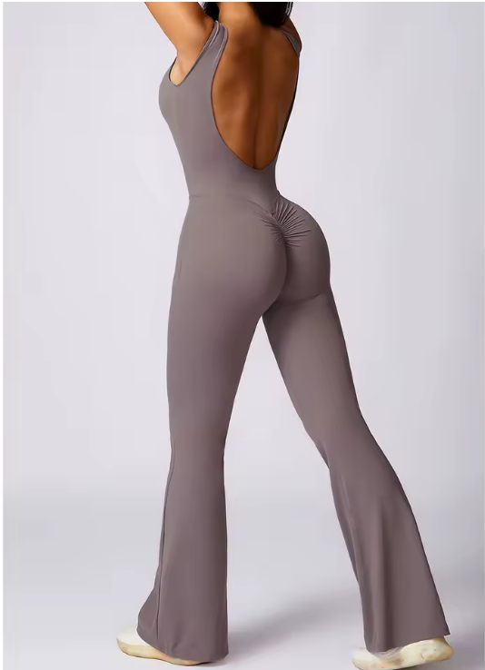 Elegant Women's Yoga Jumpsuit - All-in-One Fitness Wear