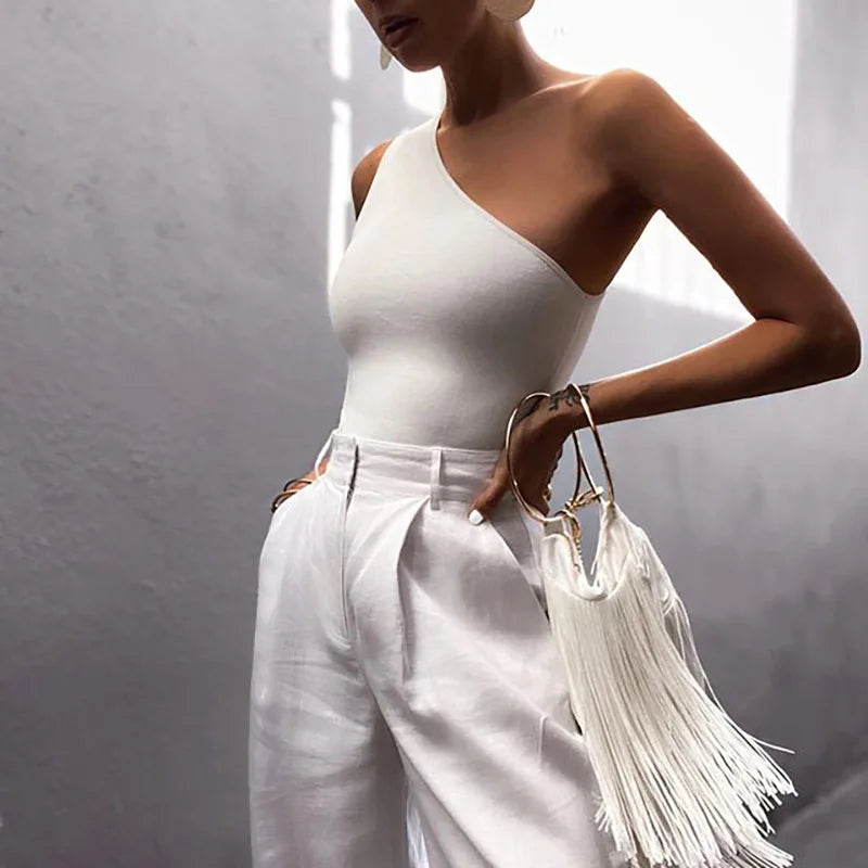 One Shoulder Crop Top