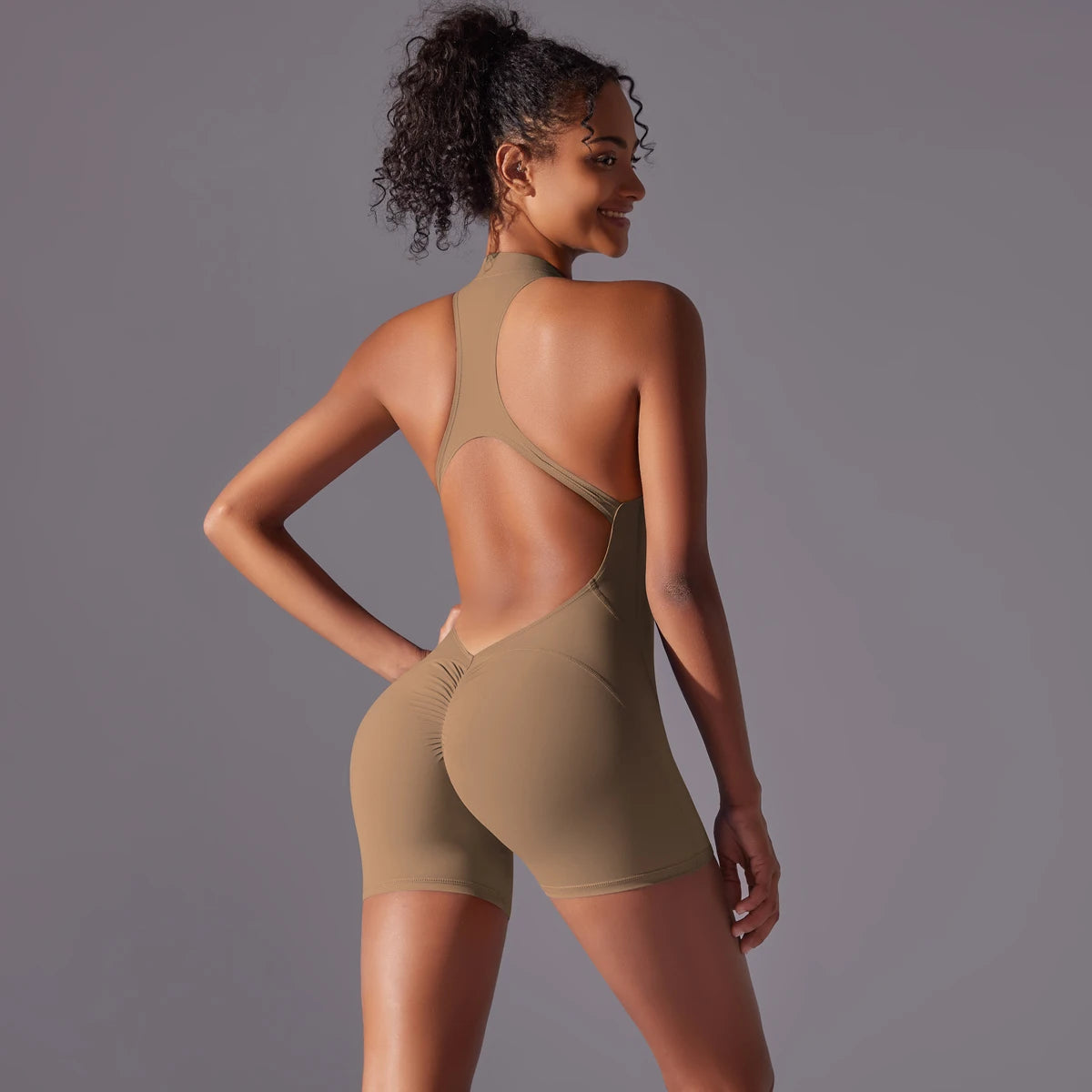 Half Zip Racer Romper