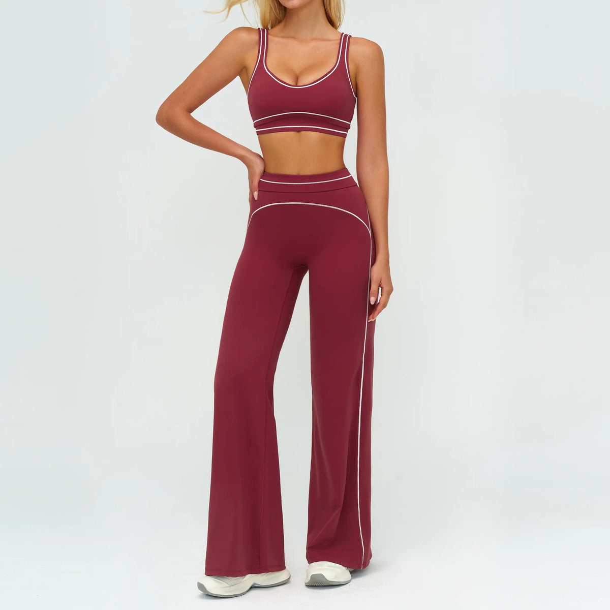 Crop Bra & Flare Leggings Set