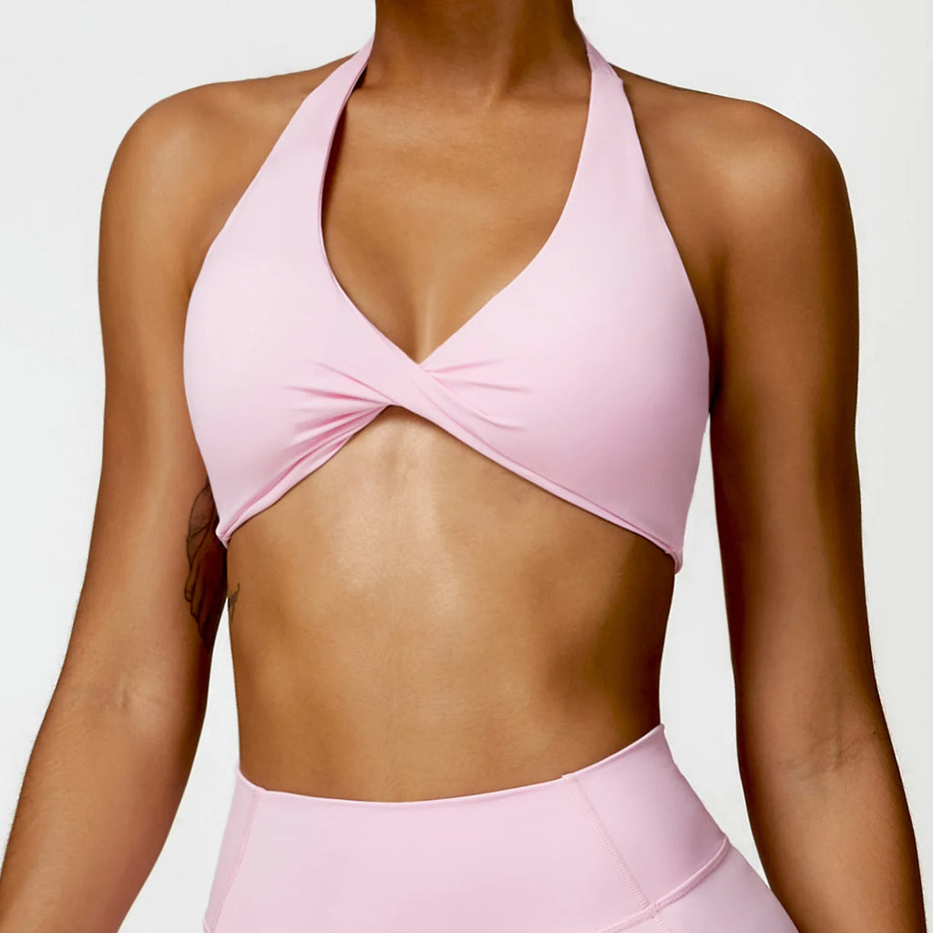 Yoga Bra Push-up Sports Fitness Vest Nylon Gym Workout Sports Underwear Sexy Breathable Quick Dry Athletic Training Crop Top