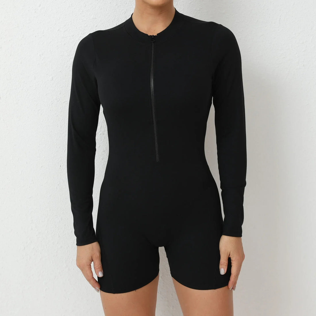 Zip Open Back Seamless Romper