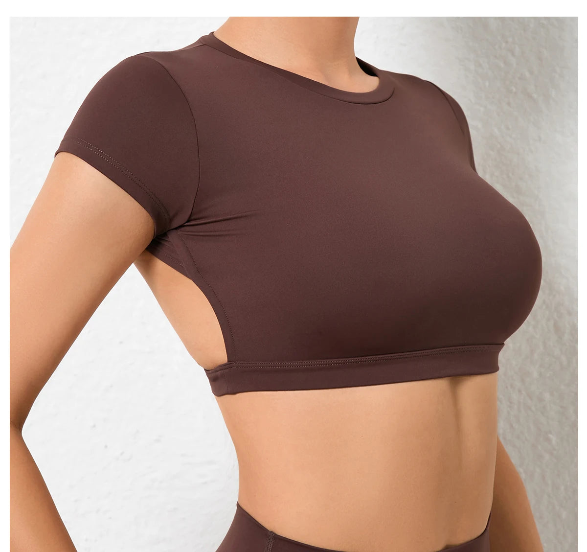 Sports Muscle Back Tee Without Padded Women Backless Sports Shirts Workout Gym Training Yoga T-Shirt Outdoor Open Back Tops