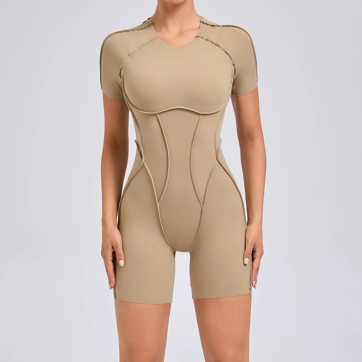 Short Sleeve Scrunch Romper