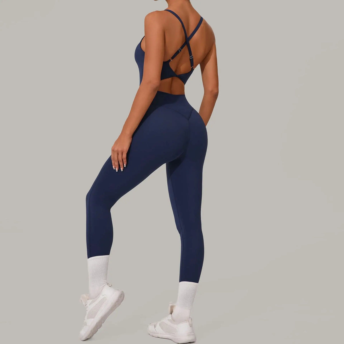 Cross Back Scrunch Jumpsuit