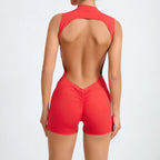 Elegant Backless Yoga Romper - Quick Dry & Breathable