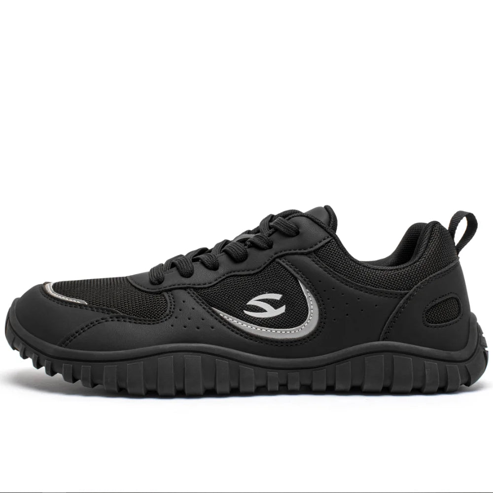 HOBIBEAR Unisex Wide Toe Sneakers Comfortable Walking Shoes Lace Up Outdoor Travel Breathable Sneakers