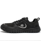 HOBIBEAR Unisex Wide Toe Sneakers Comfortable Walking Shoes Lace Up Outdoor Travel Breathable Sneakers