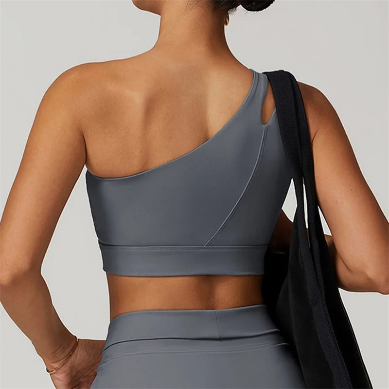 One Shoulder Crop Tank