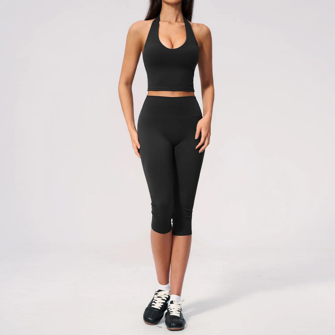 Foldover Two-Piece Yoga Set