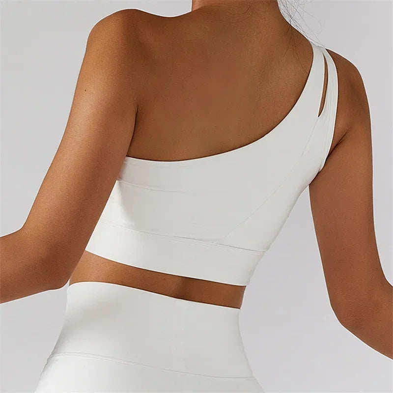 One Shoulder Crop Tank
