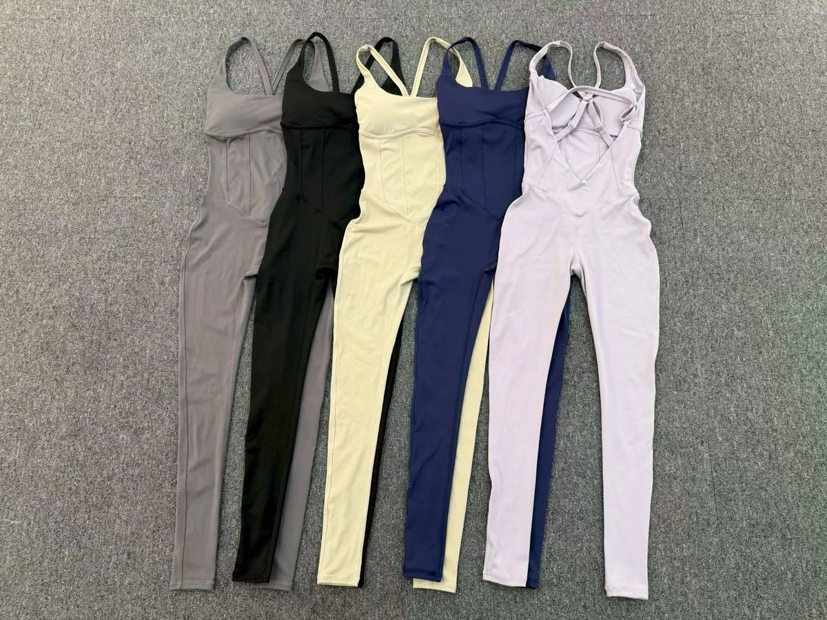 Cross Strap Open Back Jumpsuit