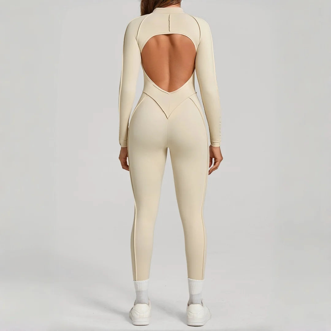 Backless Zip Jumpsuit