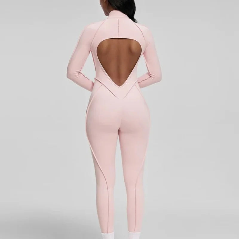 Long Sleeve Zip Bodysuit Set