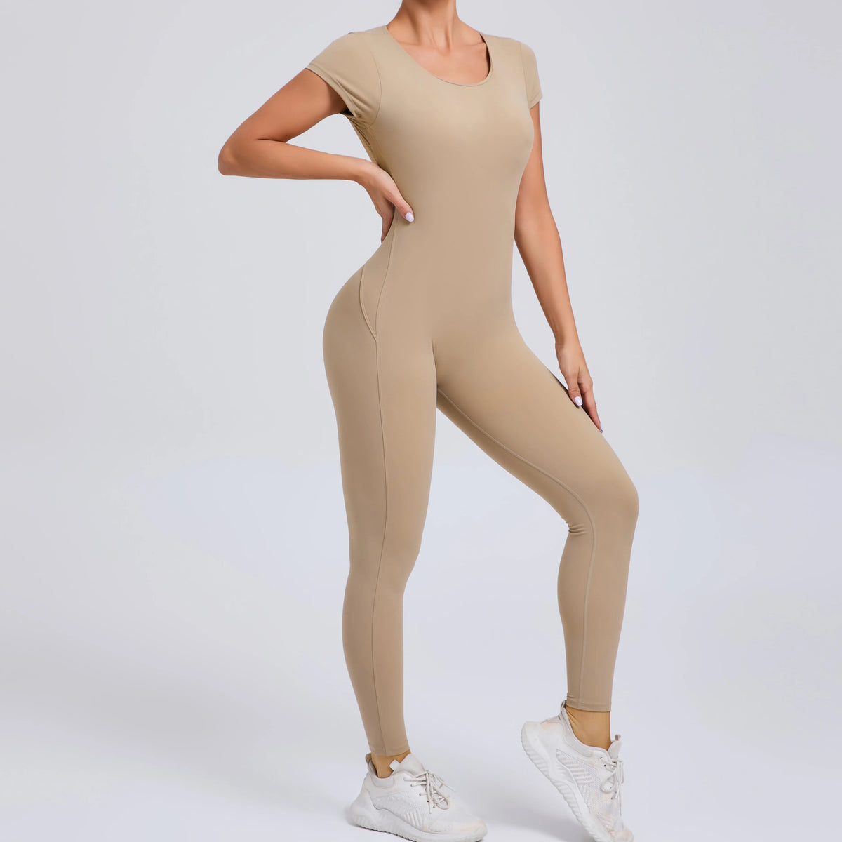 Padded Backless Sleeveless Jumpsuit